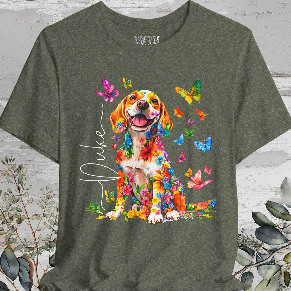 Beagle #1 Floral Personalized T shirt