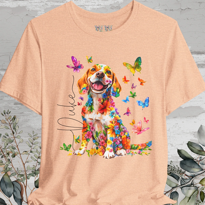 Beagle #1 Floral Personalized T shirt