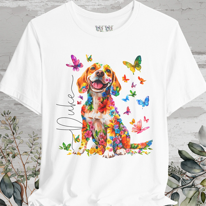 Beagle #1 Floral Personalized T shirt