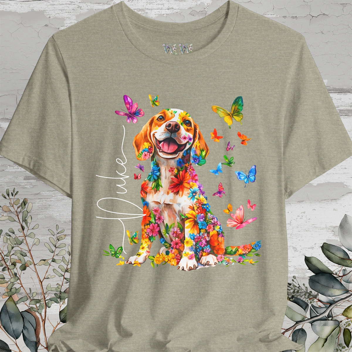 Beagle #1 Floral Personalized T shirt