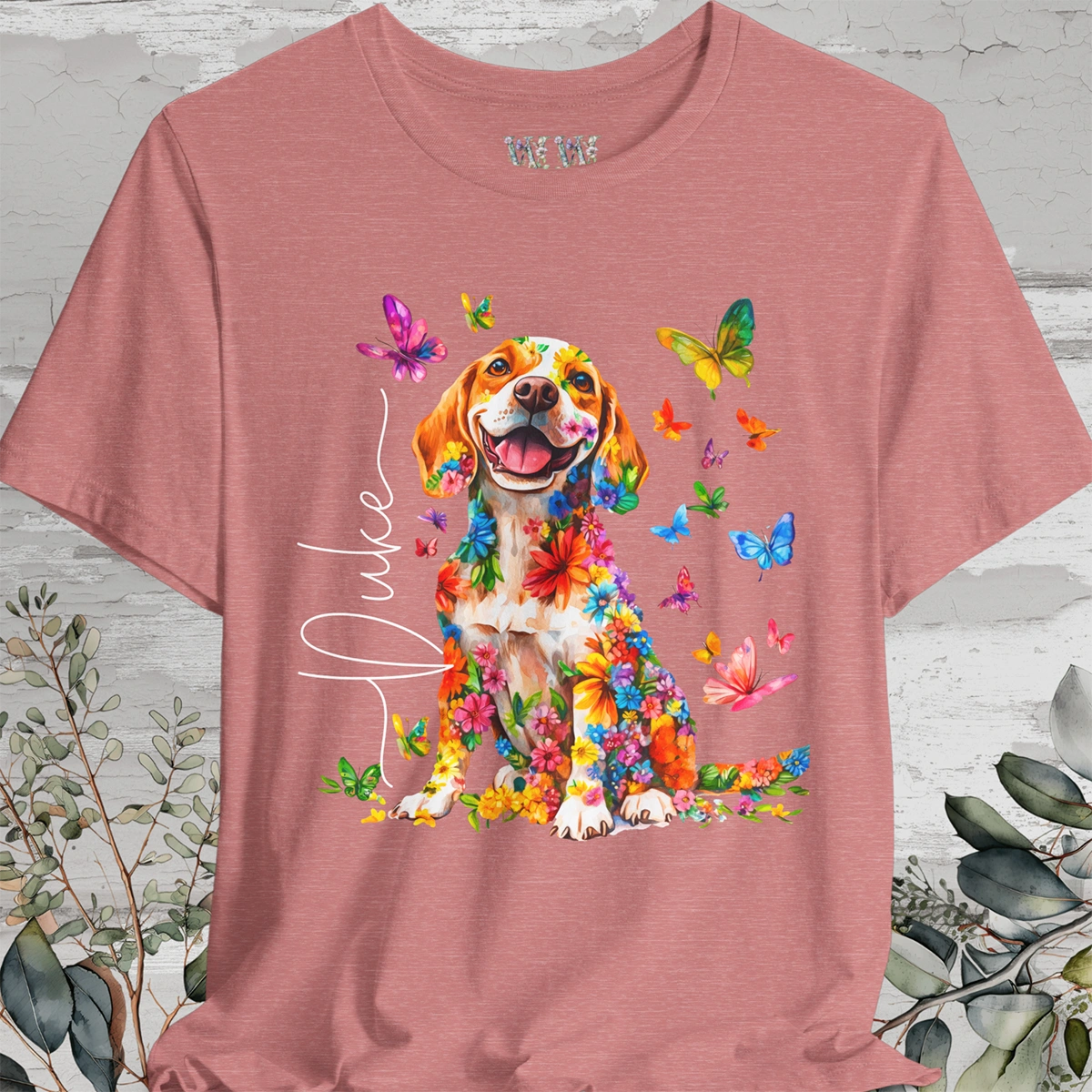 Beagle #1 Floral Personalized T shirt