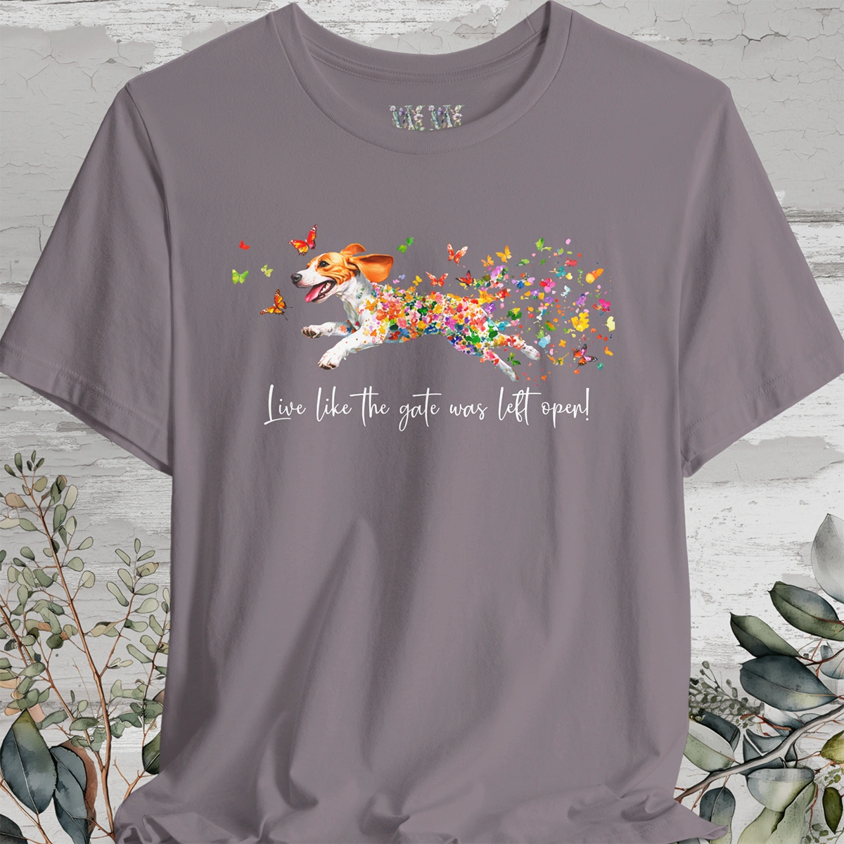 Beagle #1 'Live like the gate was left open' T shirt