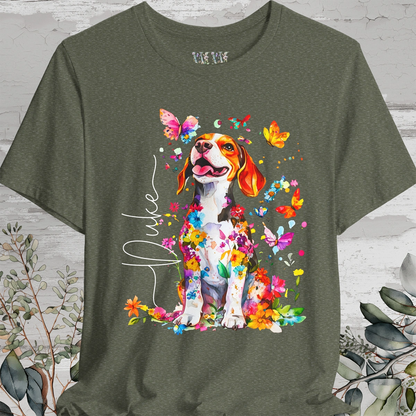 Beagle #2 Floral Personalized T shirt