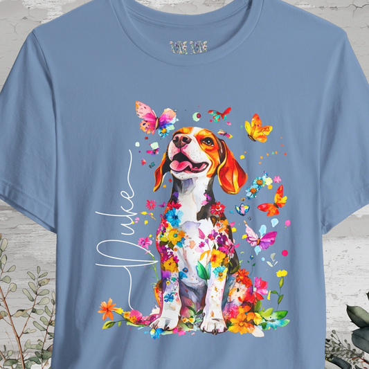 Beagle #2 Floral Personalized T shirt