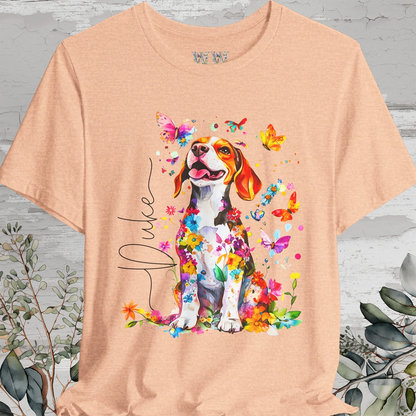 Beagle #2 Floral Personalized T shirt