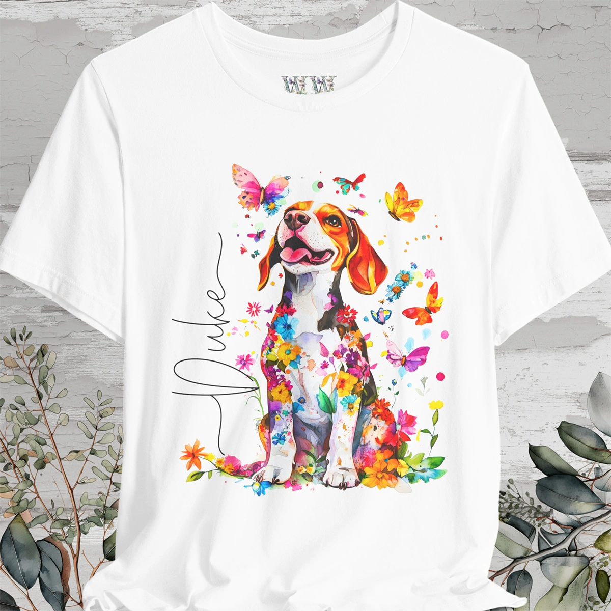 Beagle #2 Floral Personalized T shirt