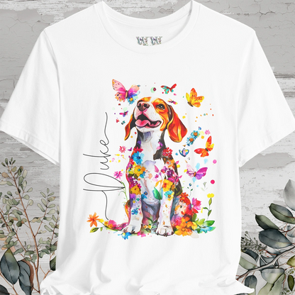 Beagle #2 Floral Personalized T shirt