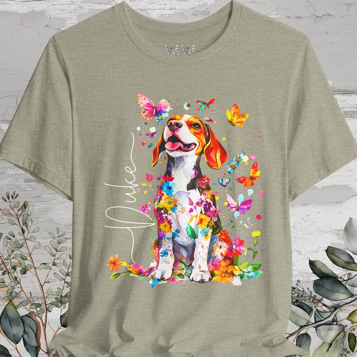 Beagle #2 Floral Personalized T shirt