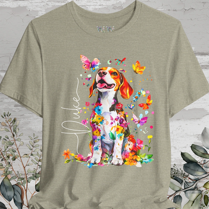 Beagle #2 Floral Personalized T shirt