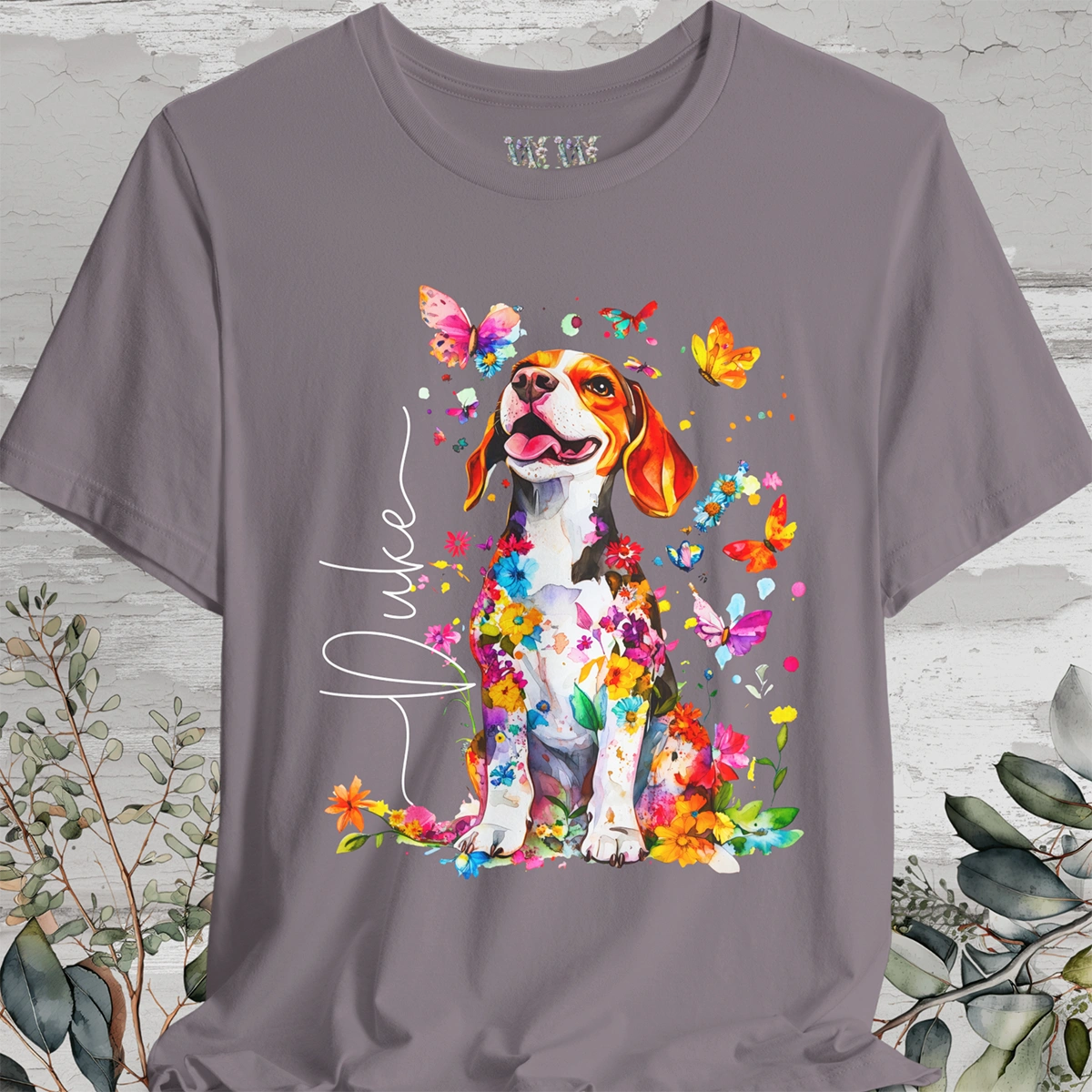 Beagle #2 Floral Personalized T shirt