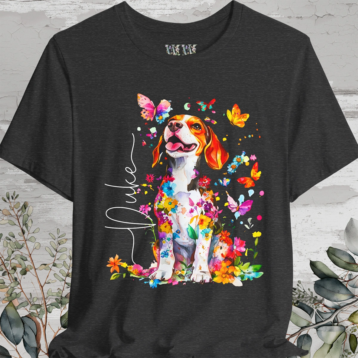 Beagle #2 Floral Personalized T shirt