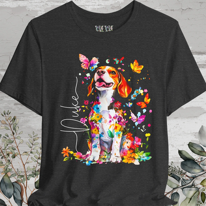 Beagle #2 Floral Personalized T shirt