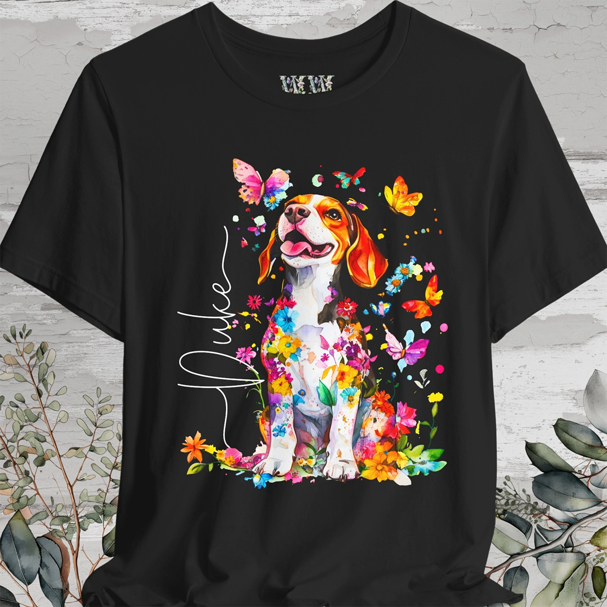 Beagle #2 Floral Personalized T shirt
