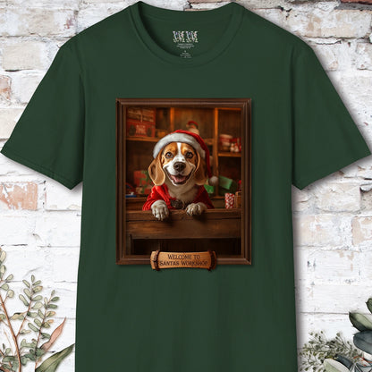 Beagle Santa's Workshop Unisex T shirt