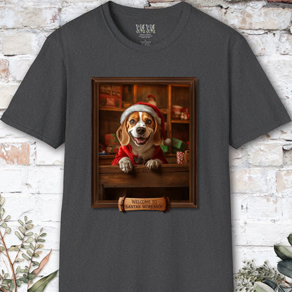Beagle Santa's Workshop Unisex T shirt