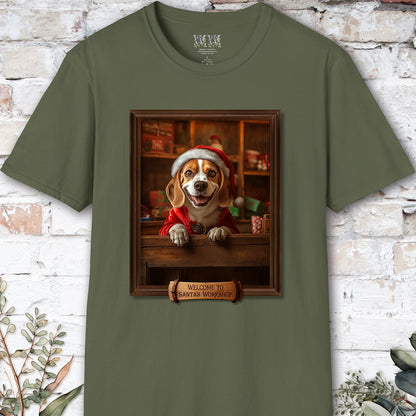 Beagle Santa's Workshop Unisex T shirt