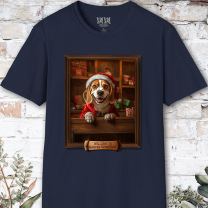 Beagle Santa's Workshop Unisex T shirt