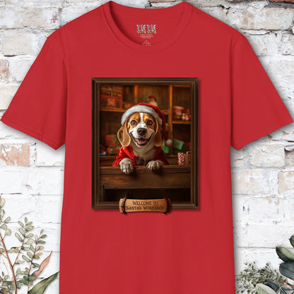 Beagle Santa's Workshop Unisex T shirt