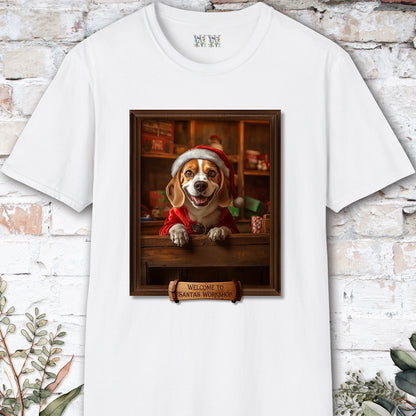 Beagle Santa's Workshop Unisex T shirt