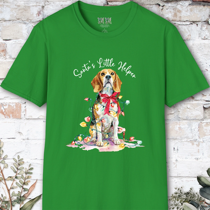 Beagle Santa's little helper, unisex T shirt