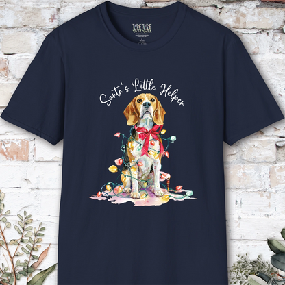 Beagle Santa's little helper, unisex T shirt