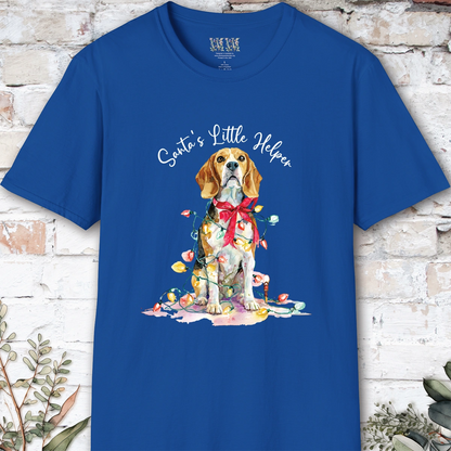 Beagle Santa's little helper, unisex T shirt
