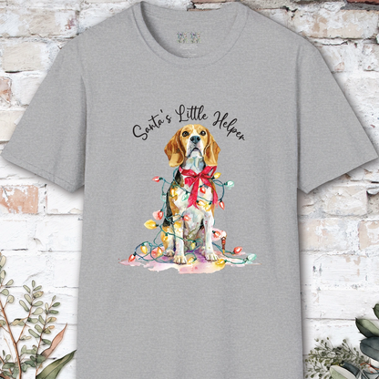 Beagle Santa's little helper, unisex T shirt