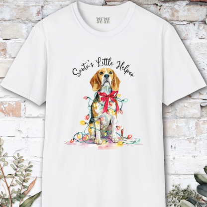 Beagle Santa's little helper, unisex T shirt