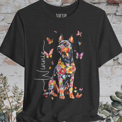 Beauceron Floral Personalized T shirt