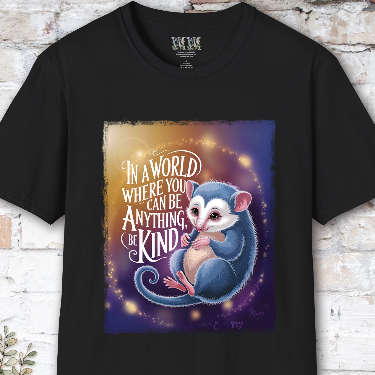 Be Kind #4 Possum unisex T shirt