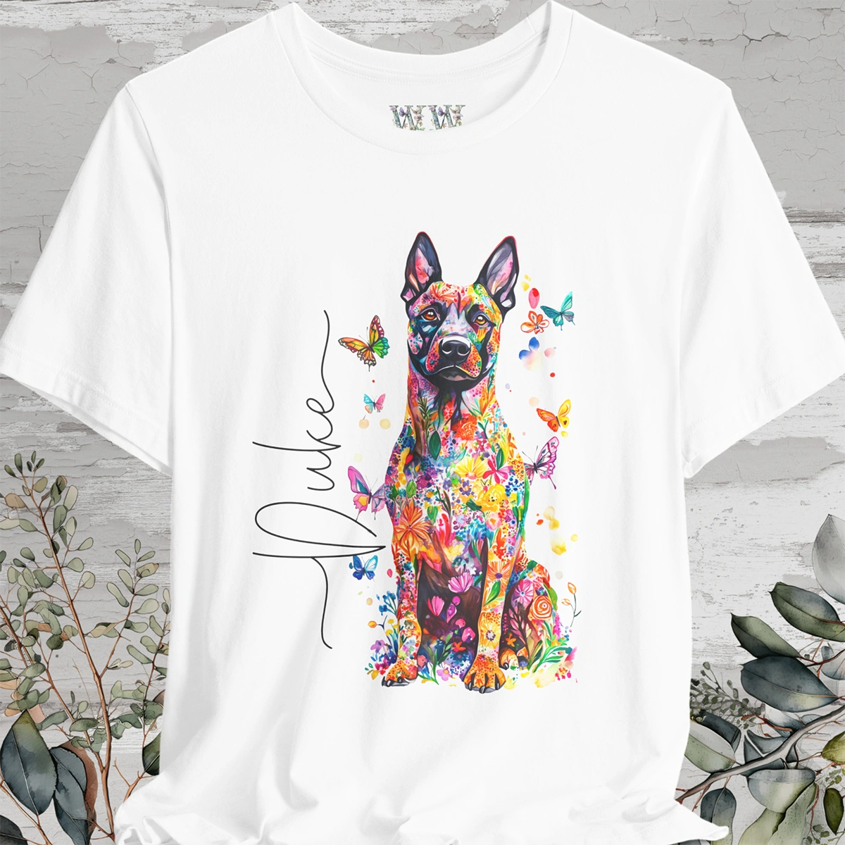 Belgian Malinois Foral personalized T shirt