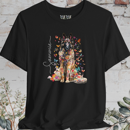 Belgian Tervuren #2 Floral Personalized T shirt
