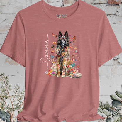 Belgian Tervuren #2 Floral Personalized T shirt