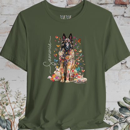 Belgian Tervuren #2 Floral Personalized T shirt