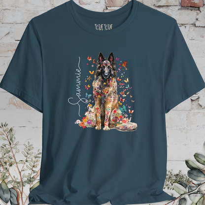 Belgian Tervuren #2 Floral Personalized T shirt