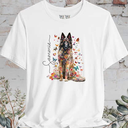 Belgian Tervuren #2 Floral Personalized T shirt