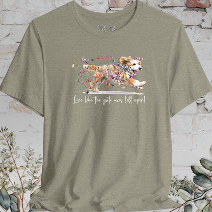 Bernedoodle #2 "Live like the gate was left open"  T shirt