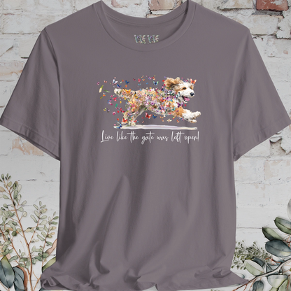 Bernedoodle #2 "Live like the gate was left open"  T shirt