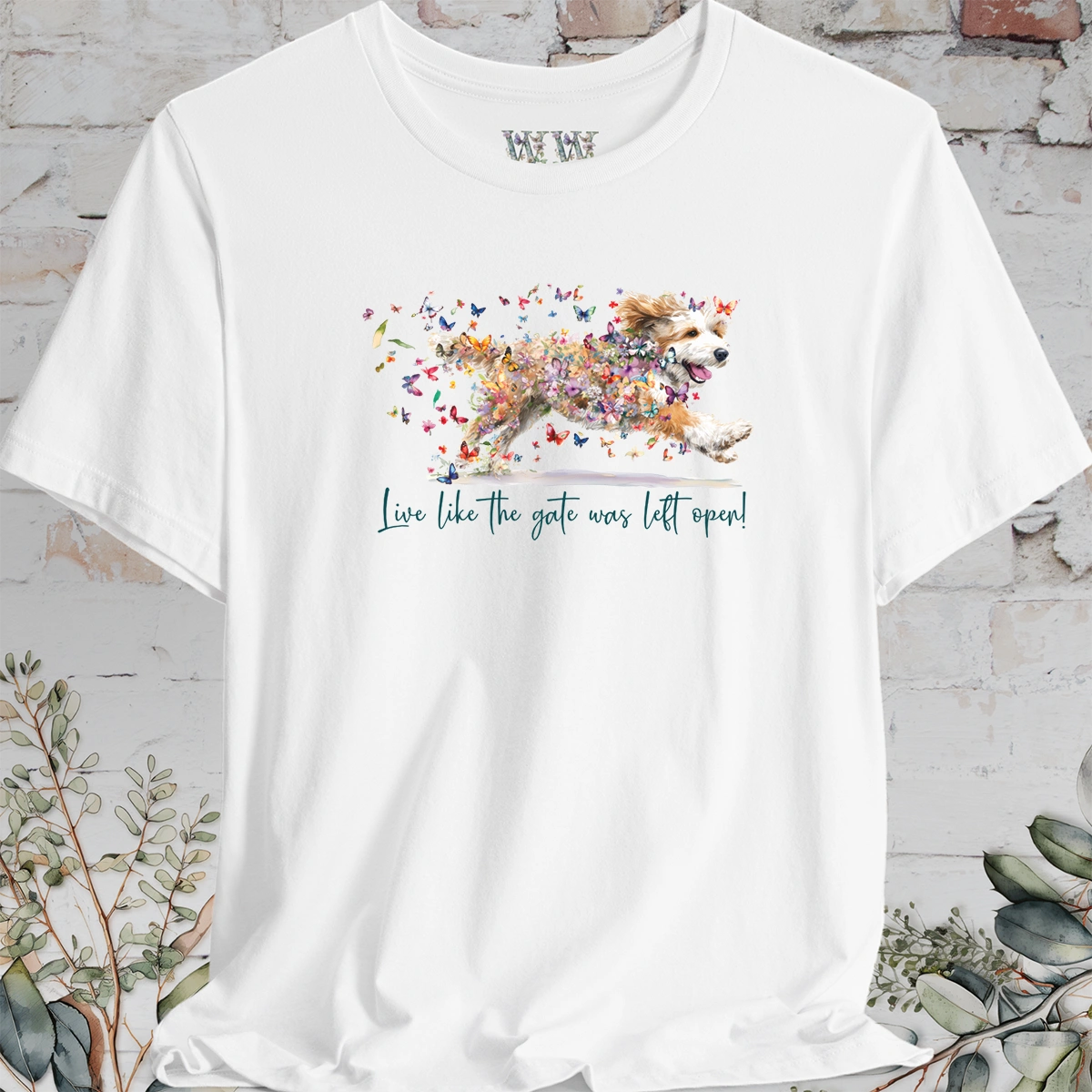 Bernedoodle #2 "Live like the gate was left open"  T shirt