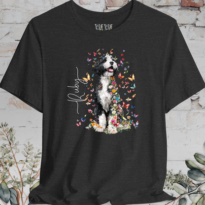 Bernedoodle #3 Floral Butterfly T shirt