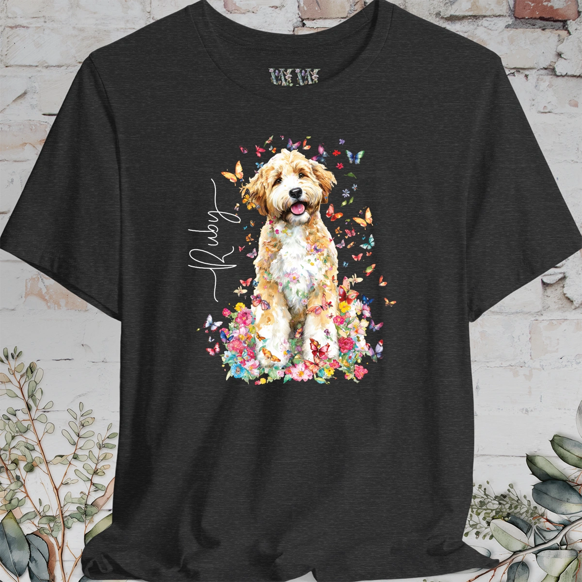 Bernedoodle #4 Floral Personalized T shirt