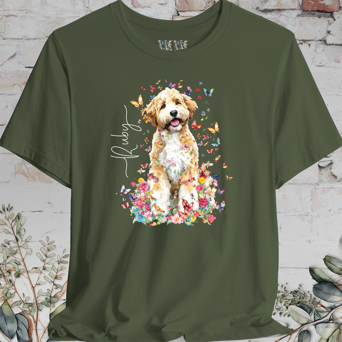 Bernedoodle #4 Floral Personalized T shirt