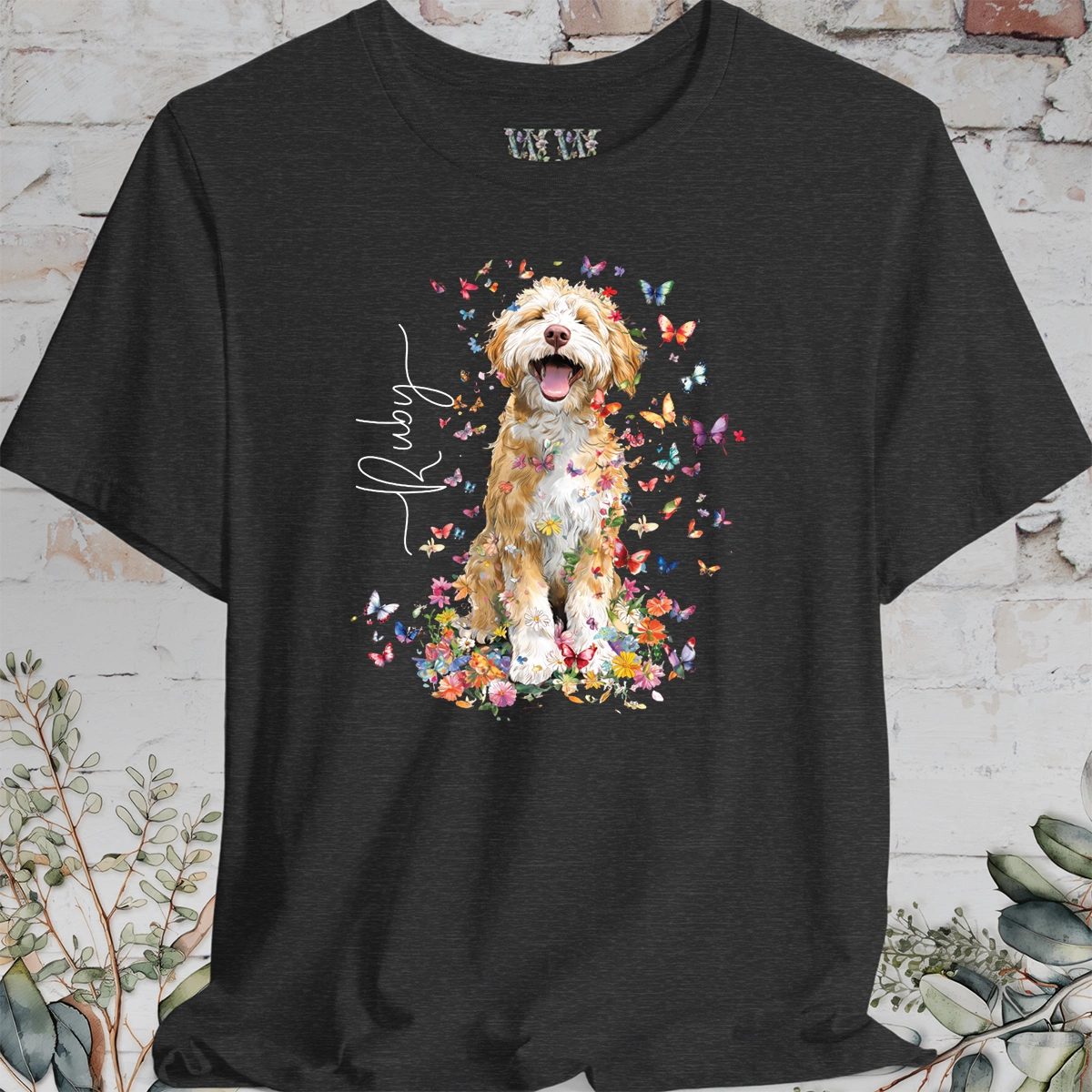 Bernedoodle #5 Floral Personalized T shirt