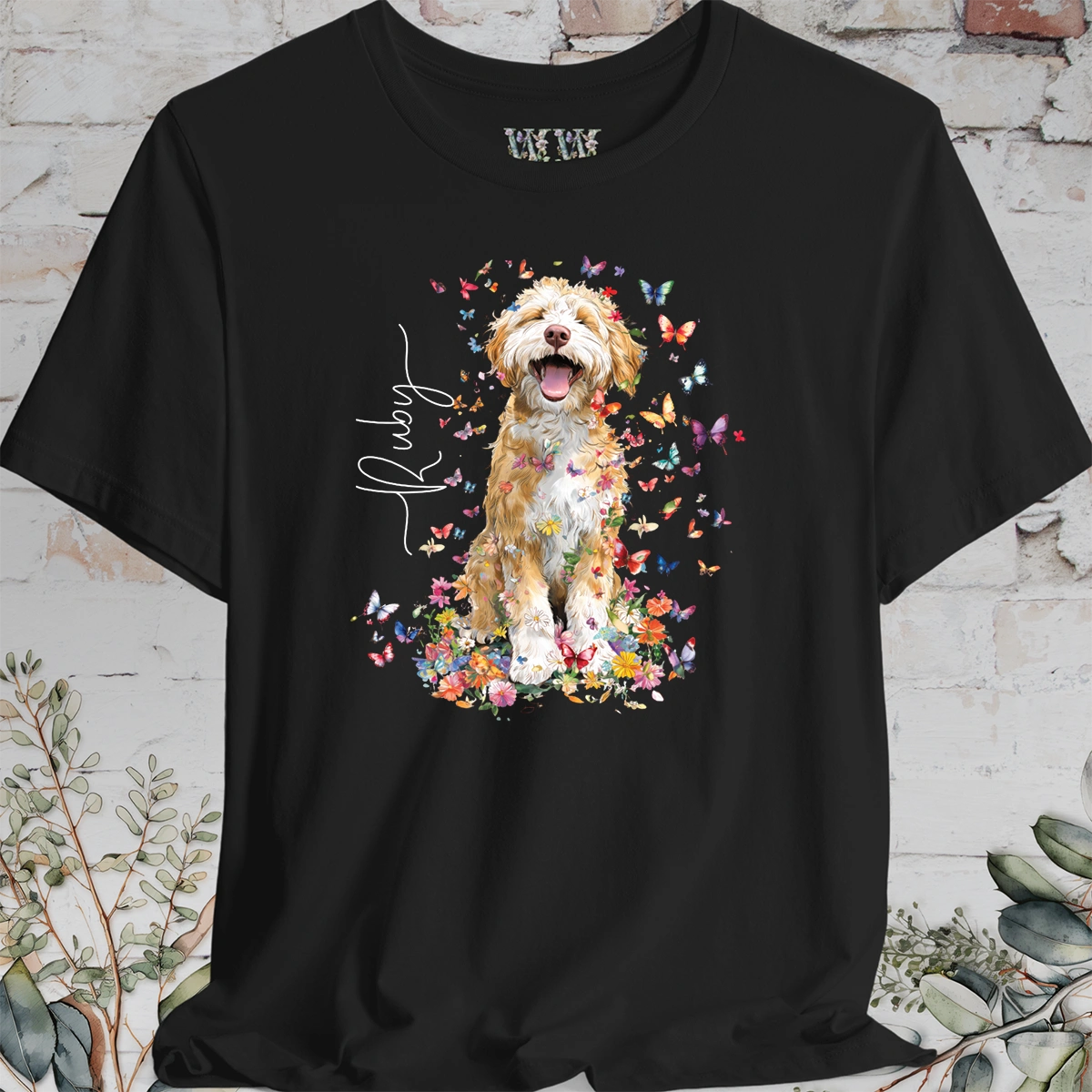 Bernedoodle #5 Floral Personalized T shirt