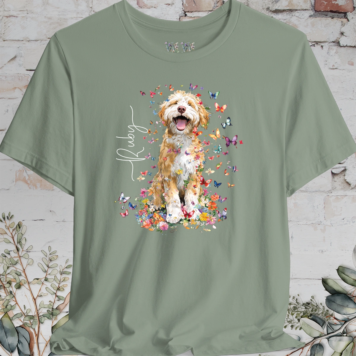 Bernedoodle #5 Floral Personalized T shirt