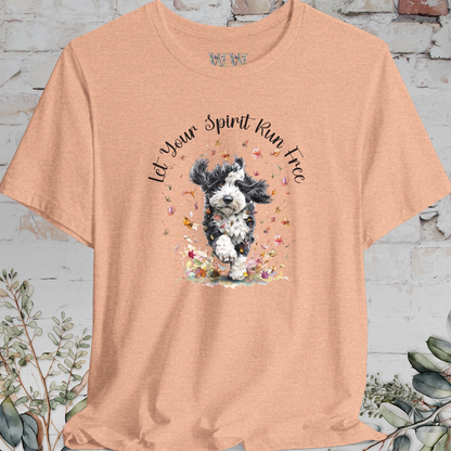 Bernedoodle Autumn/Fall leaves 'Let your spirit run free' T shirt