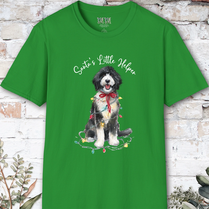Bernadoodle Santa's little helper. unisex T shirt
