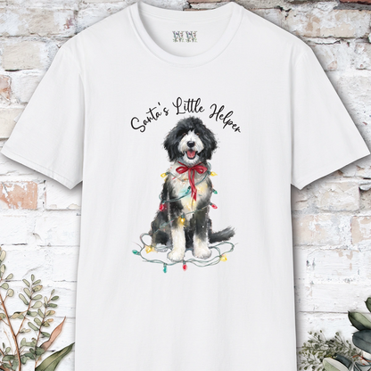 Bernadoodle Santa's little helper. unisex T shirt