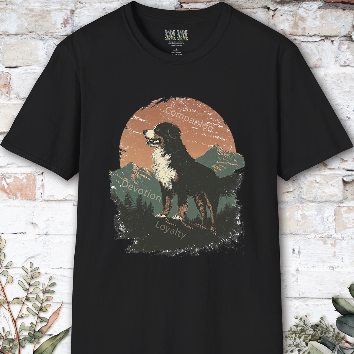 Bernese Mountain Dog Companion unisex T shirt