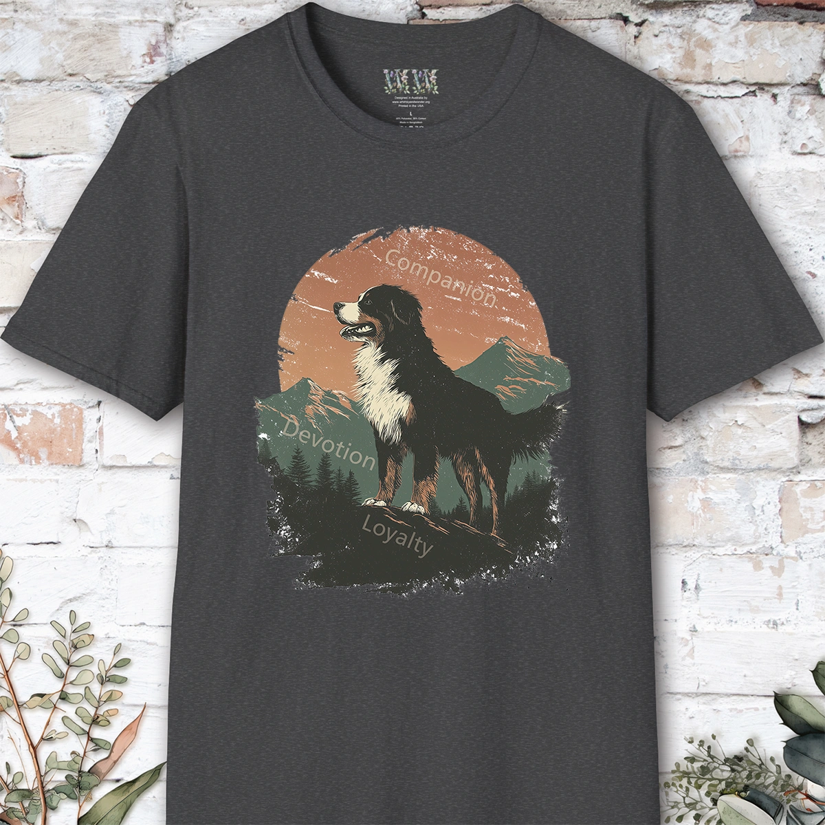 Bernese Mountain Dog Companion unisex T shirt